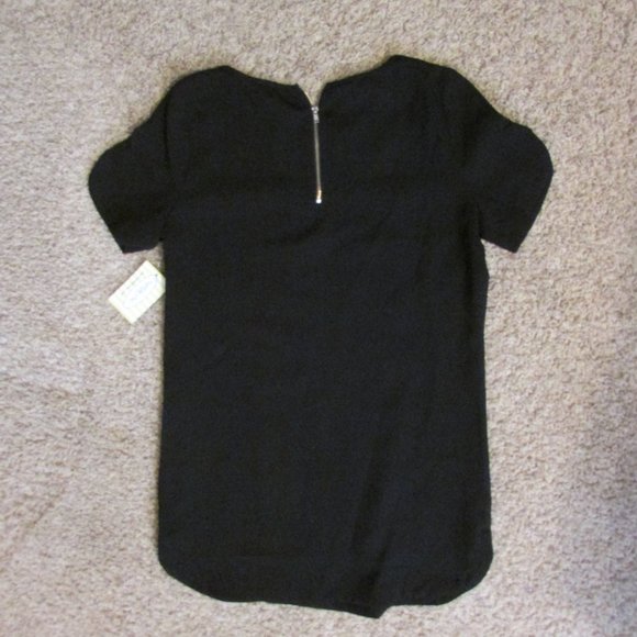 NWT Humble Chic Large Little Black Sheath Dress Knee Length Poly Textured Fabric - Picture 2 of 2